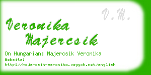 veronika majercsik business card